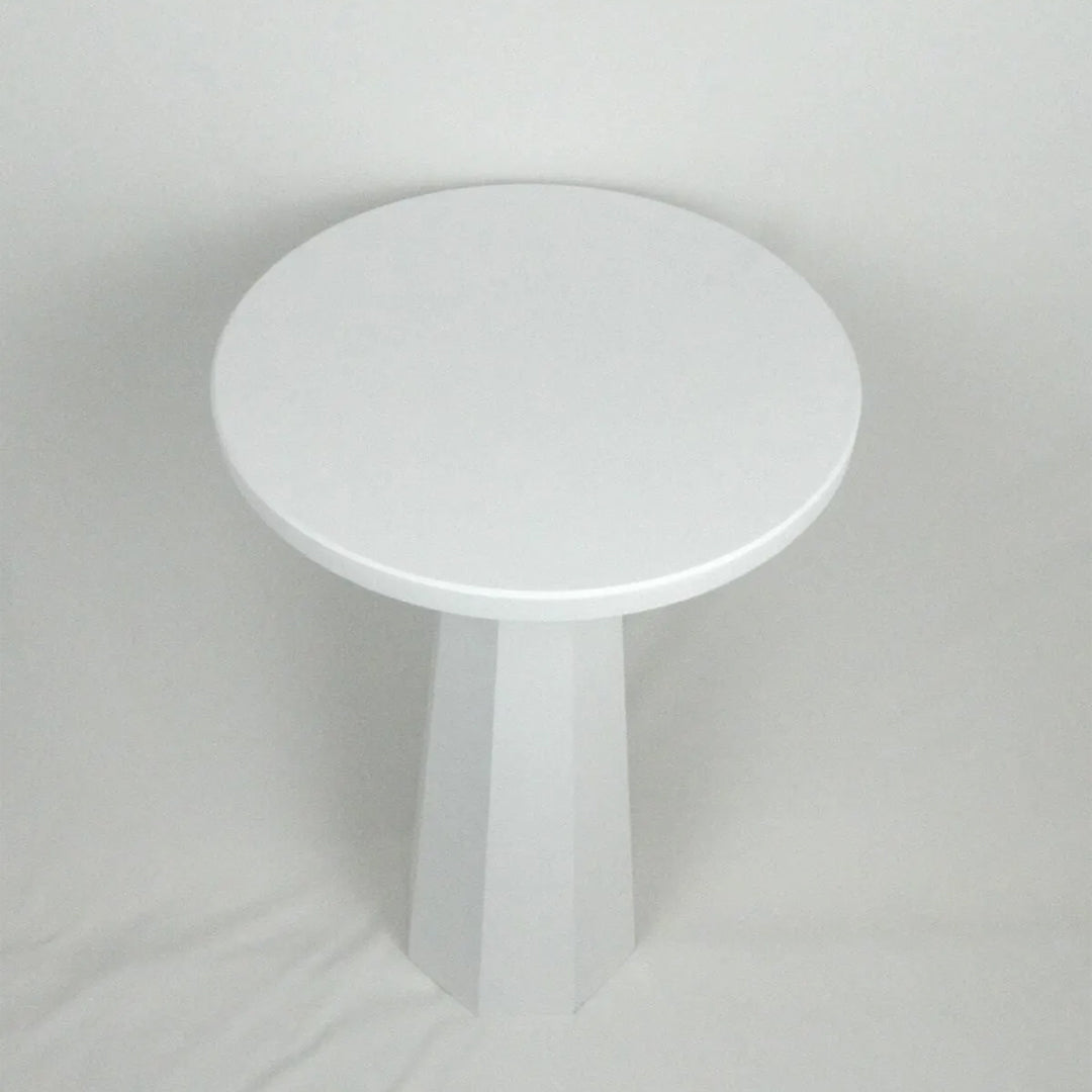 Lilyum Lake Mantar Sehpa Beyaz 57 Cm