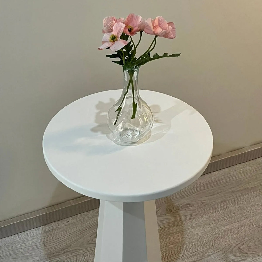 Lilyum Lake Mantar Sehpa Beyaz 47 Cm