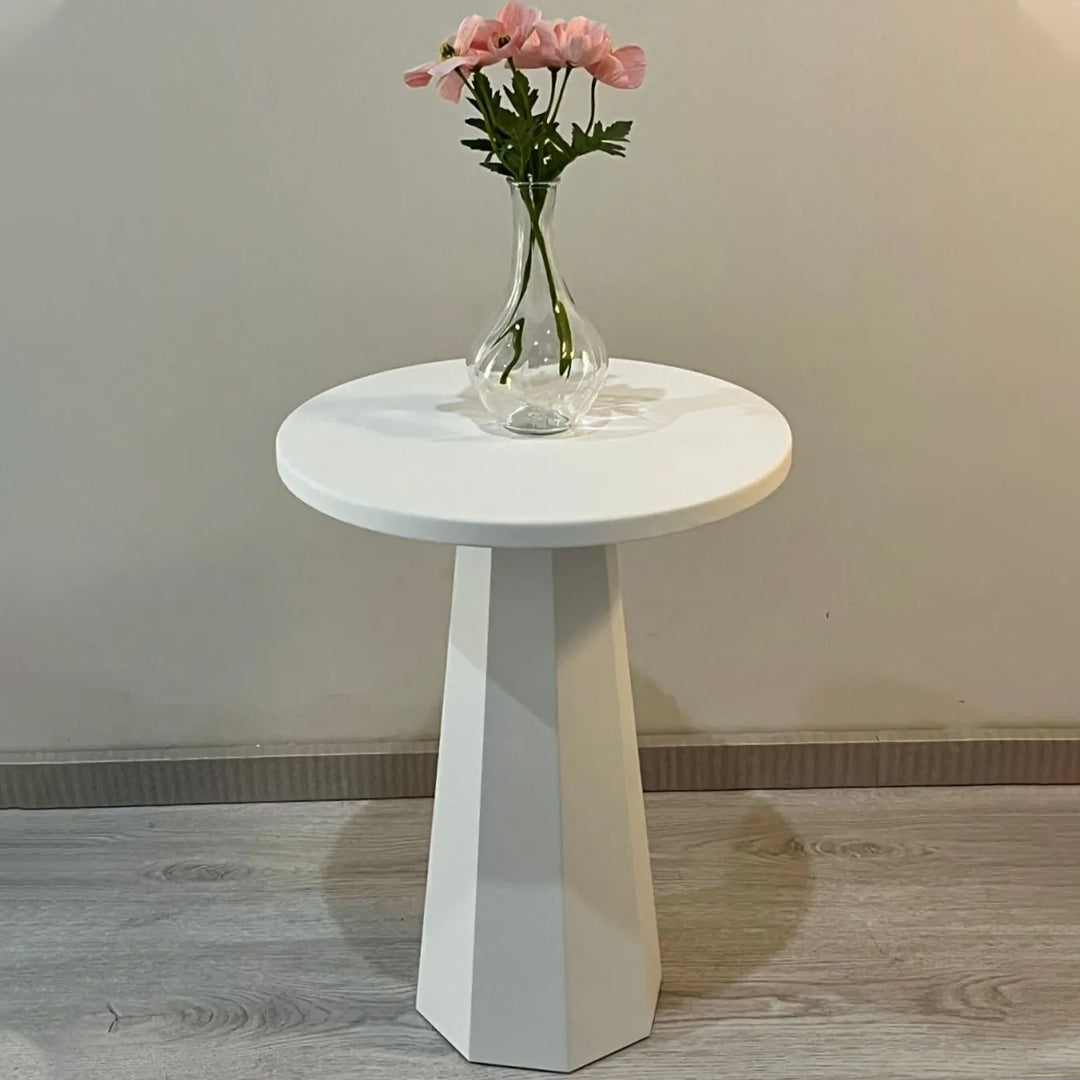 Lilyum Lake Mantar Sehpa Beyaz 47 Cm