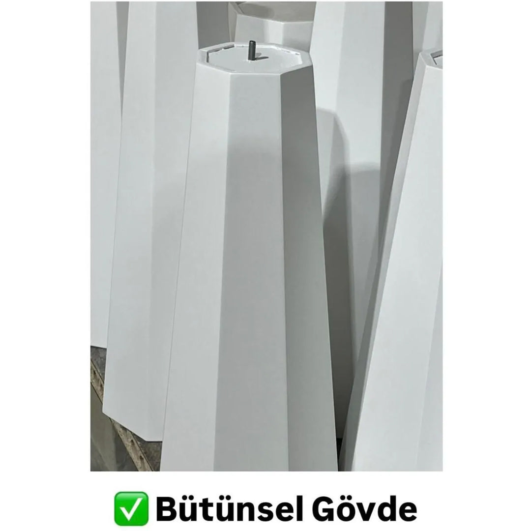 Lilyum Lake Mantar Sehpa Beyaz 52 Cm