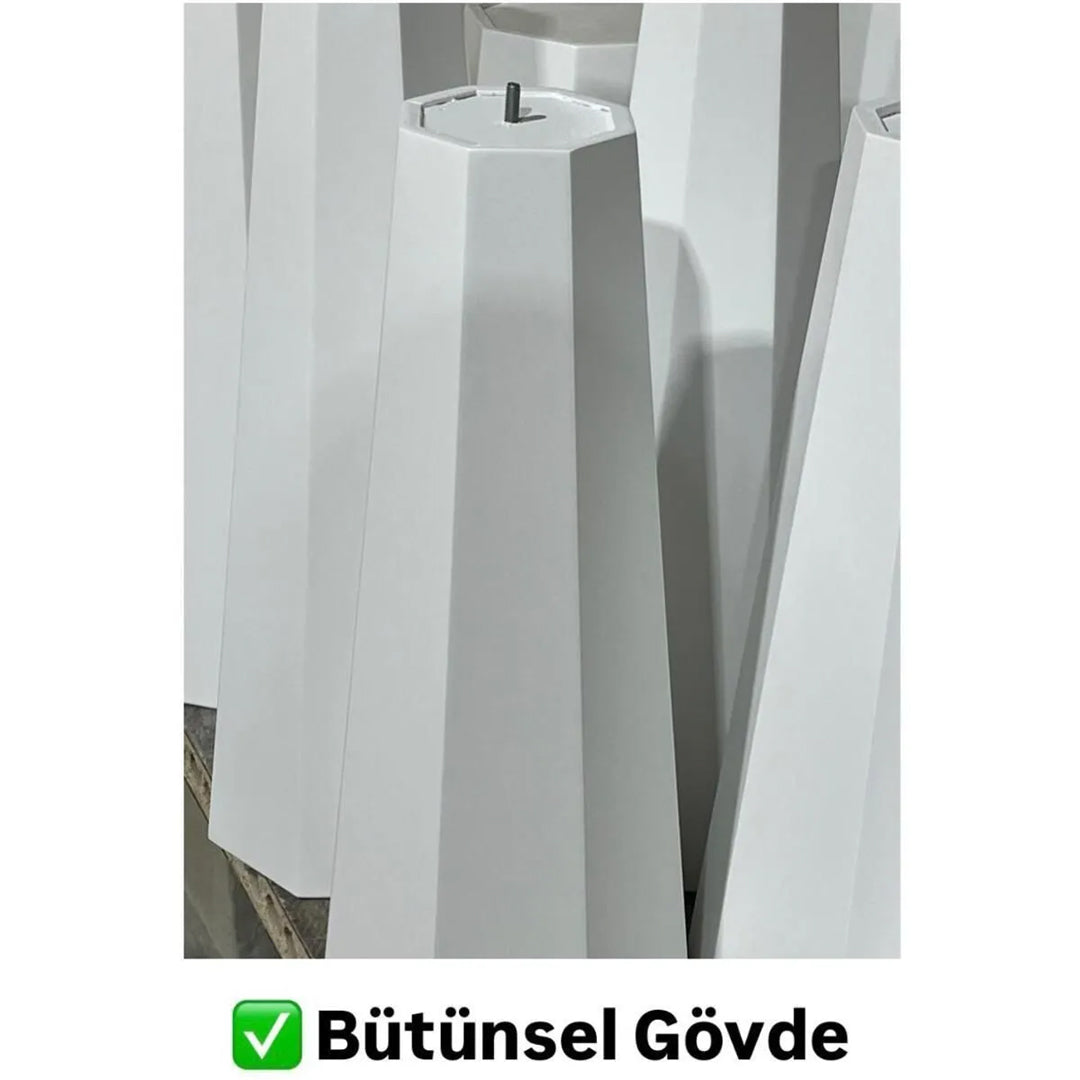 Lilyum Lake Mantar Sehpa Krem 2'li Set (47-57 CM)